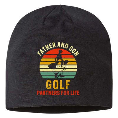 Golf Golfing Father Son Matching Dad Sustainable Beanie