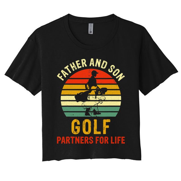 Golf Golfing Father Son Matching Dad Crop Top
