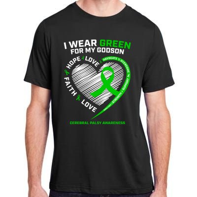 Godmother Godfather Funny Gift I Wear Green Godson Cerebral Palsy Funny Gift Adult ChromaSoft Performance T-Shirt