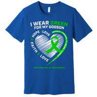 Godmother Godfather Funny Gift I Wear Green Godson Cerebral Palsy Funny Gift Premium T-Shirt