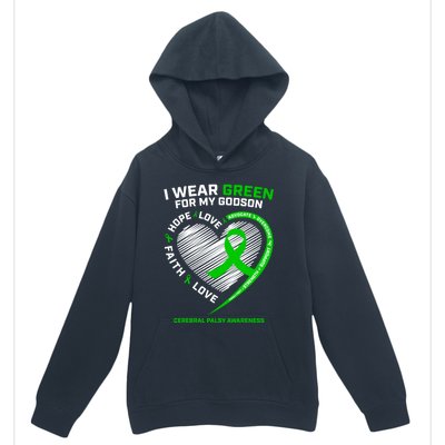 Godmother Godfather Funny Gift I Wear Green Godson Cerebral Palsy Funny Gift Urban Pullover Hoodie