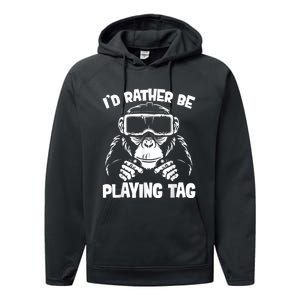 Gorilla Gaming Funny Vr Gamer Meme Performance Fleece Hoodie