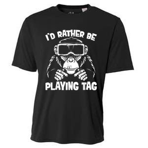 Gorilla Gaming Funny Vr Gamer Meme Cooling Performance Crew T-Shirt