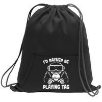 Gorilla Gaming Funny Vr Gamer Meme Sweatshirt Cinch Pack Bag