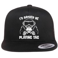 Gorilla Gaming Funny Vr Gamer Meme Flat Bill Trucker Hat