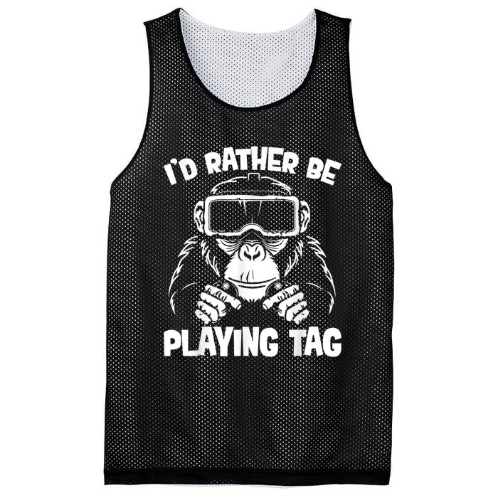 Gorilla Gaming Funny Vr Gamer Meme Mesh Reversible Basketball Jersey Tank