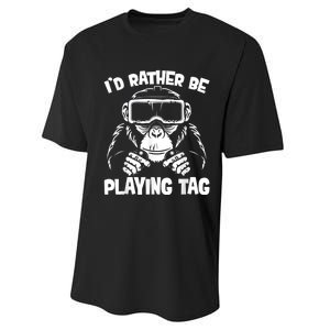 Gorilla Gaming Funny Vr Gamer Meme Performance Sprint T-Shirt