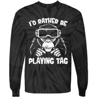 Gorilla Gaming Funny Vr Gamer Meme Tie-Dye Long Sleeve Shirt