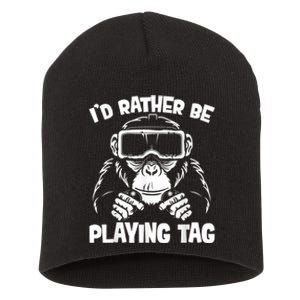 Gorilla Gaming Funny Vr Gamer Meme Short Acrylic Beanie