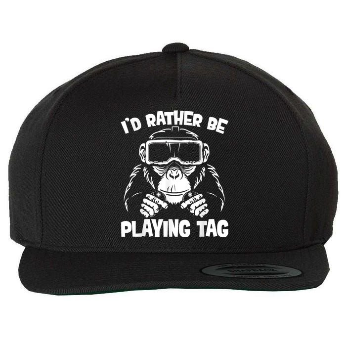 Gorilla Gaming Funny Vr Gamer Meme Wool Snapback Cap