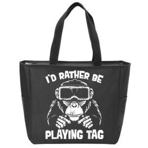 Gorilla Gaming Funny Vr Gamer Meme Zip Tote Bag