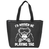 Gorilla Gaming Funny Vr Gamer Meme Zip Tote Bag