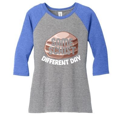 Geologist Geology Funny Same Schist Different Day Cute Gift Women's Tri-Blend 3/4-Sleeve Raglan Shirt