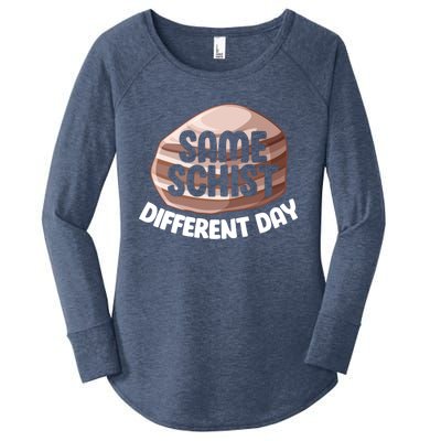 Geologist Geology Funny Same Schist Different Day Cute Gift Women's Perfect Tri Tunic Long Sleeve Shirt