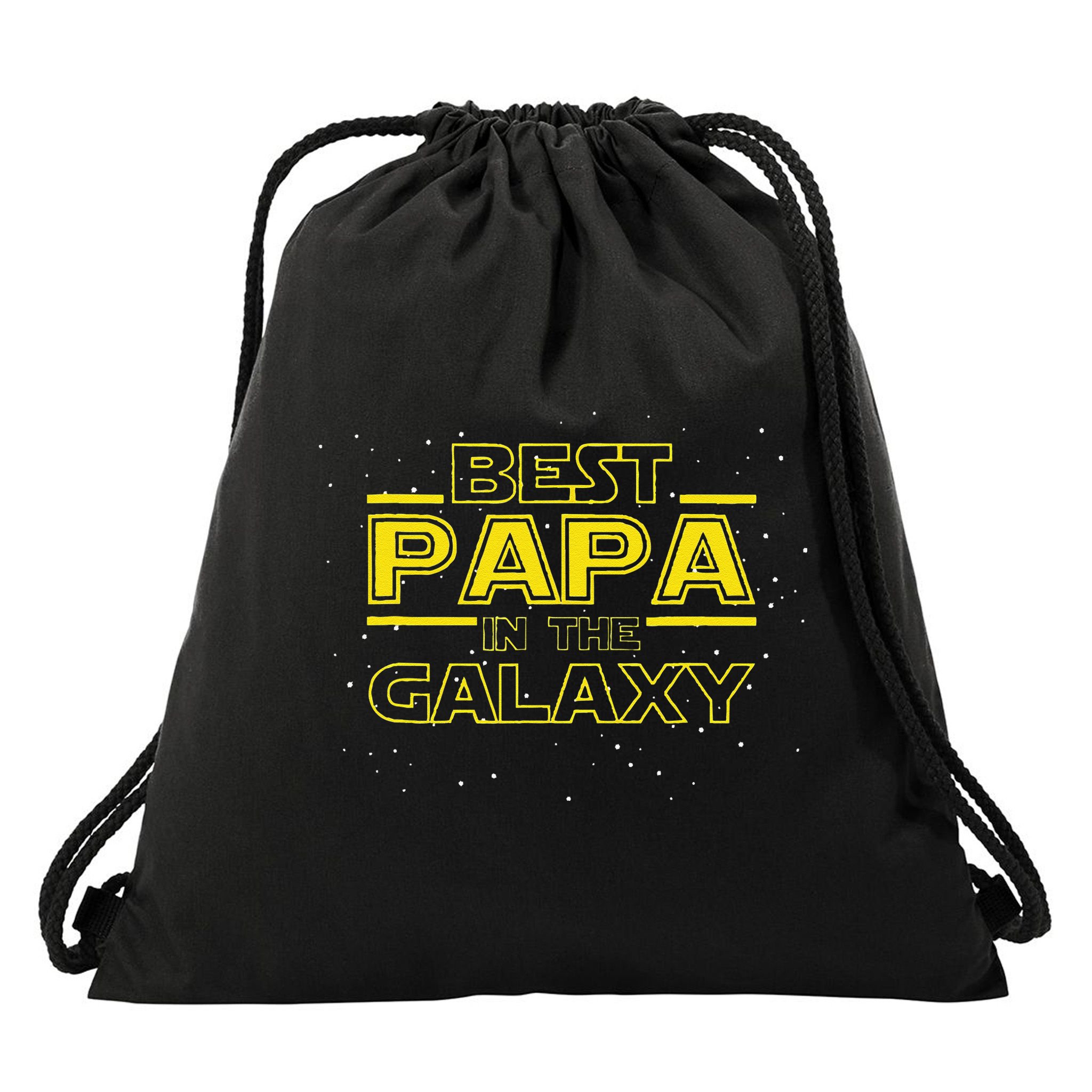 Grandpa Gift For Papa Best Papa In The Galaxy Drawstring Bag