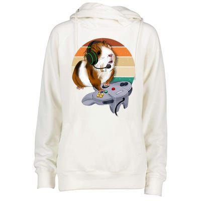 Guinea Gift For Pig Video Game Wildlife Animal Guinea Pig Gamers Womens Funnel Neck Pullover Hood