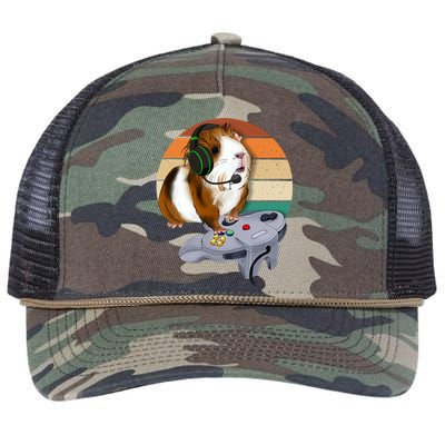 Guinea Gift For Pig Video Game Wildlife Animal Guinea Pig Gamers Retro Rope Trucker Hat Cap