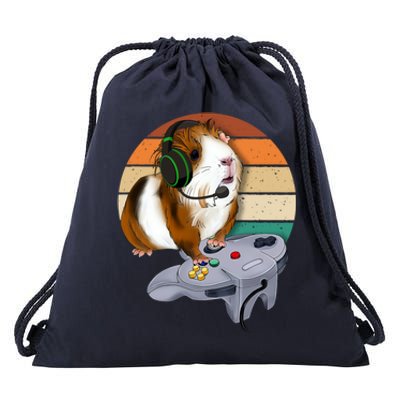 Guinea Gift For Pig Video Game Wildlife Animal Guinea Pig Gamers Drawstring Bag