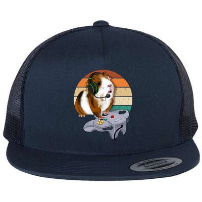 Guinea Gift For Pig Video Game Wildlife Animal Guinea Pig Gamers Flat Bill Trucker Hat