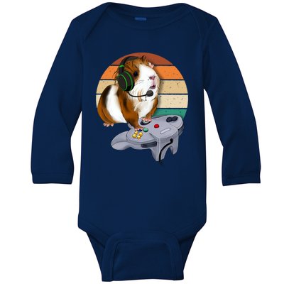 Guinea Gift For Pig Video Game Wildlife Animal Guinea Pig Gamers Baby Long Sleeve Bodysuit