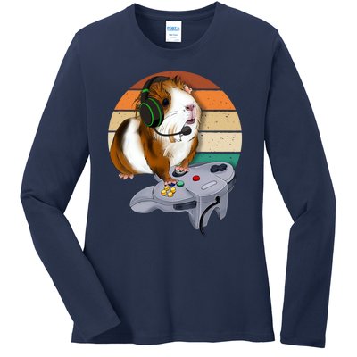 Guinea Gift For Pig Video Game Wildlife Animal Guinea Pig Gamers Ladies Long Sleeve Shirt