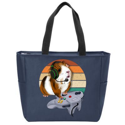 Guinea Gift For Pig Video Game Wildlife Animal Guinea Pig Gamers Zip Tote Bag