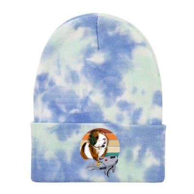 Guinea Gift For Pig Video Game Wildlife Animal Guinea Pig Gamers Tie Dye 12in Knit Beanie