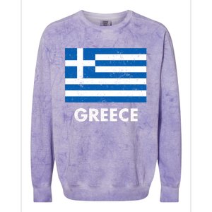 Greek Greece Flag Cool Gift Colorblast Crewneck Sweatshirt