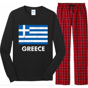 Greek Greece Flag Cool Gift Long Sleeve Pajama Set