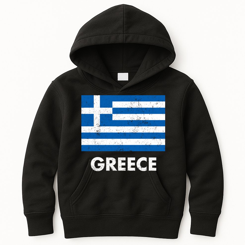 Greek Greece Flag Cool Gift Kids Hoodie