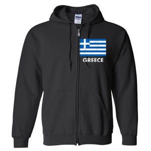 Greek Greece Flag Cool Gift Full Zip Hoodie