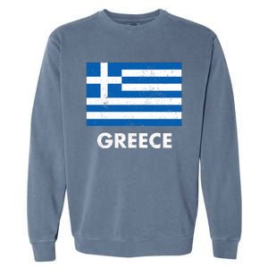 Greek Greece Flag Cool Gift Garment-Dyed Sweatshirt