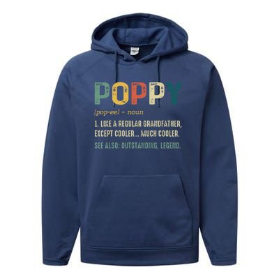 Grandpa Gifts For Poppy Fathers Day Birthday Performance Fleece Hoodie