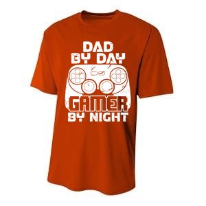 Gaming Games Fathers Day Dad By Day Gamer By Night Gift Performance Sprint T-Shirt