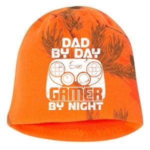 Gaming Games Fathers Day Dad By Day Gamer By Night Gift Kati - Camo Knit Beanie