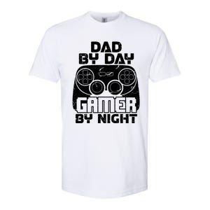 Gaming Games Fathers Day Dad By Day Gamer By Night Gift Softstyle CVC T-Shirt