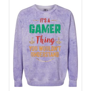 Gaming Gifts For Teenage 816 Year Old Christmas Gamer  Colorblast Crewneck Sweatshirt