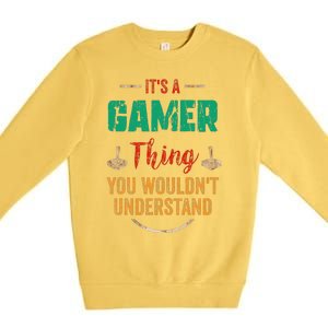 Gaming Gifts For Teenage 816 Year Old Christmas Gamer  Premium Crewneck Sweatshirt