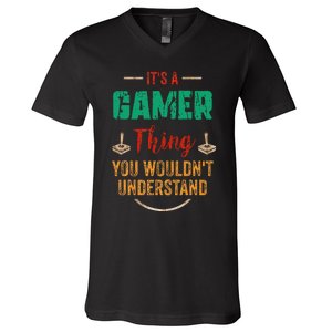 Gaming Gifts For Teenage 816 Year Old Christmas Gamer  V-Neck T-Shirt