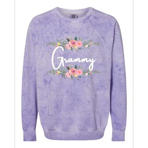 Grandmother Grammy Floral Cute Gift Colorblast Crewneck Sweatshirt