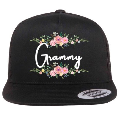 Grandmother Grammy Floral Cute Gift Flatbill Hat