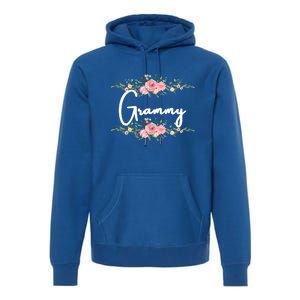 Grandmother Grammy Floral Cute Gift Premium Hoodie