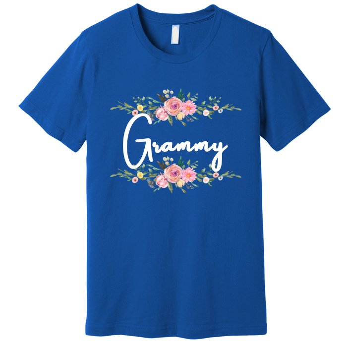 Grandmother Grammy Floral Cute Gift Premium T-Shirt