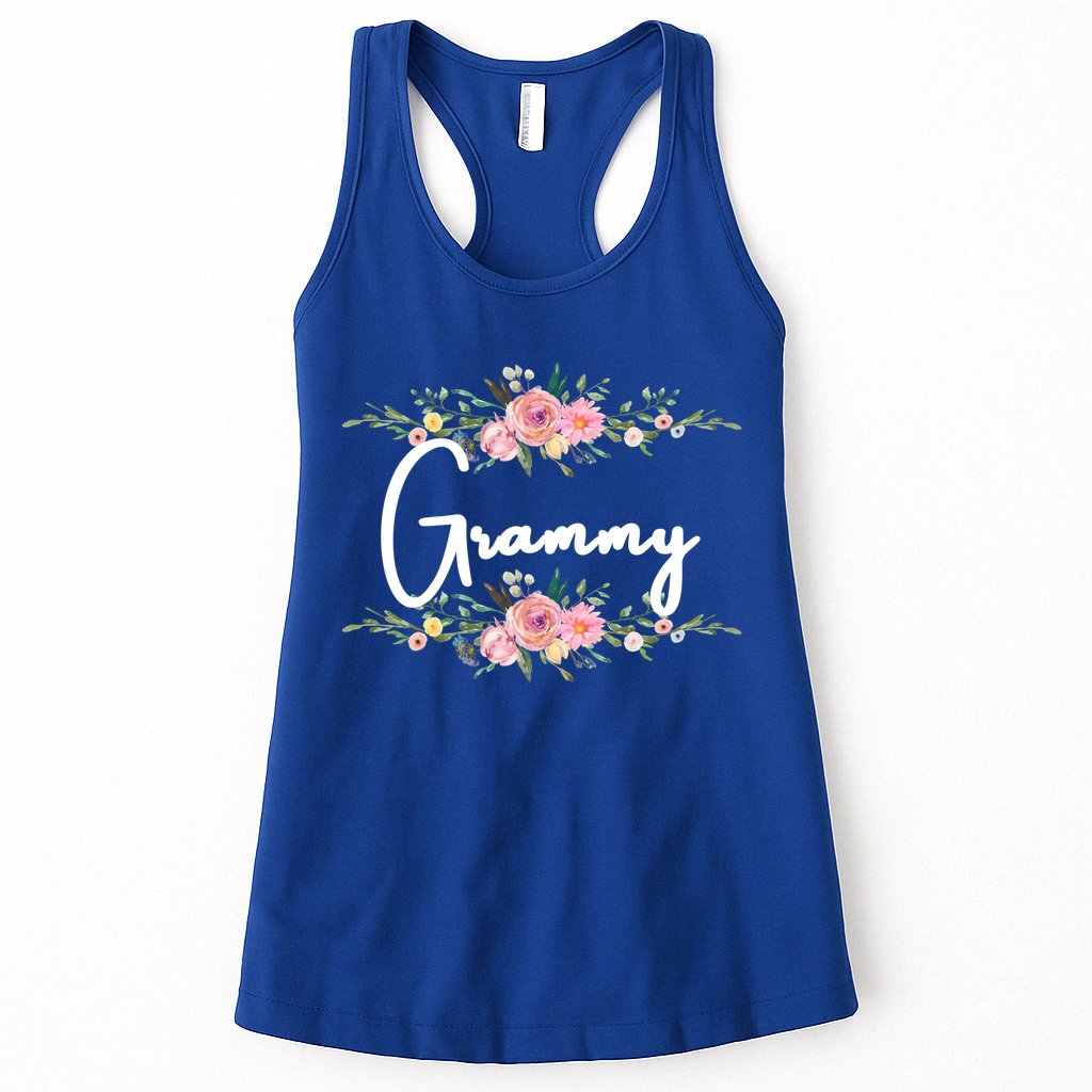 Grandmother Grammy Floral Cute Gift Womens Tank Top