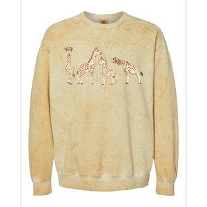 Giraffe Gift For Animal Love Colorblast Crewneck Sweatshirt