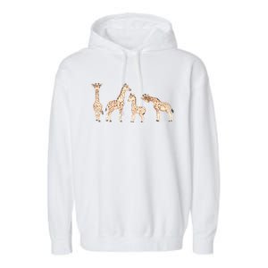 Giraffe Gift For Animal Love Garment-Dyed Fleece Hoodie