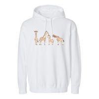 Giraffe Gift For Animal Love Garment-Dyed Fleece Hoodie