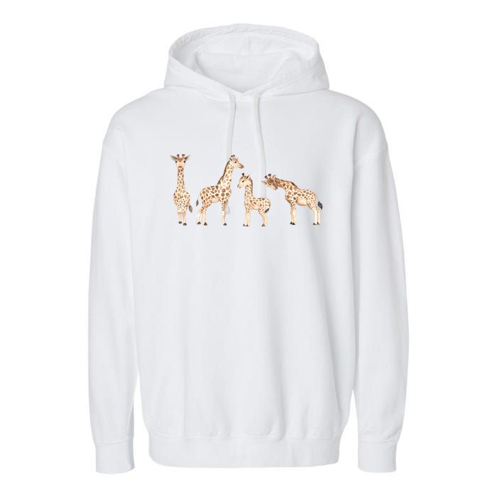 Giraffe Gift For Animal Love Garment-Dyed Fleece Hoodie