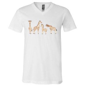 Giraffe Gift For Animal Love V-Neck T-Shirt