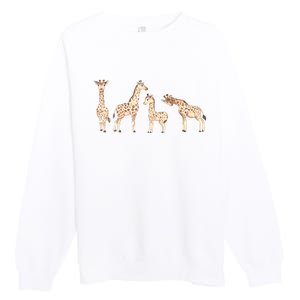 Giraffe Gift For Animal Love Premium Crewneck Sweatshirt